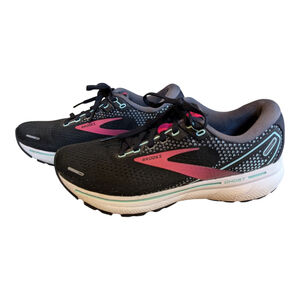 Brooks Ghost 14 Running Shoes Black/Pink/Yucca US Women 9.0 B